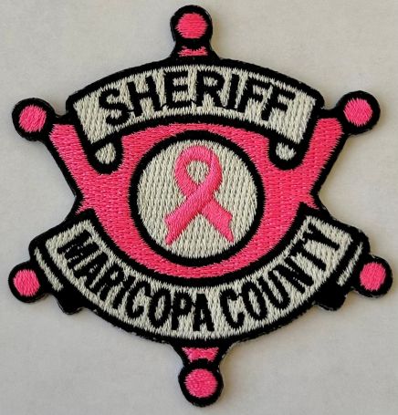 MARICOPA COUNTY (AZ) SHERIFF'S OFFICE MCSO BADGE PATCH - PINK.
